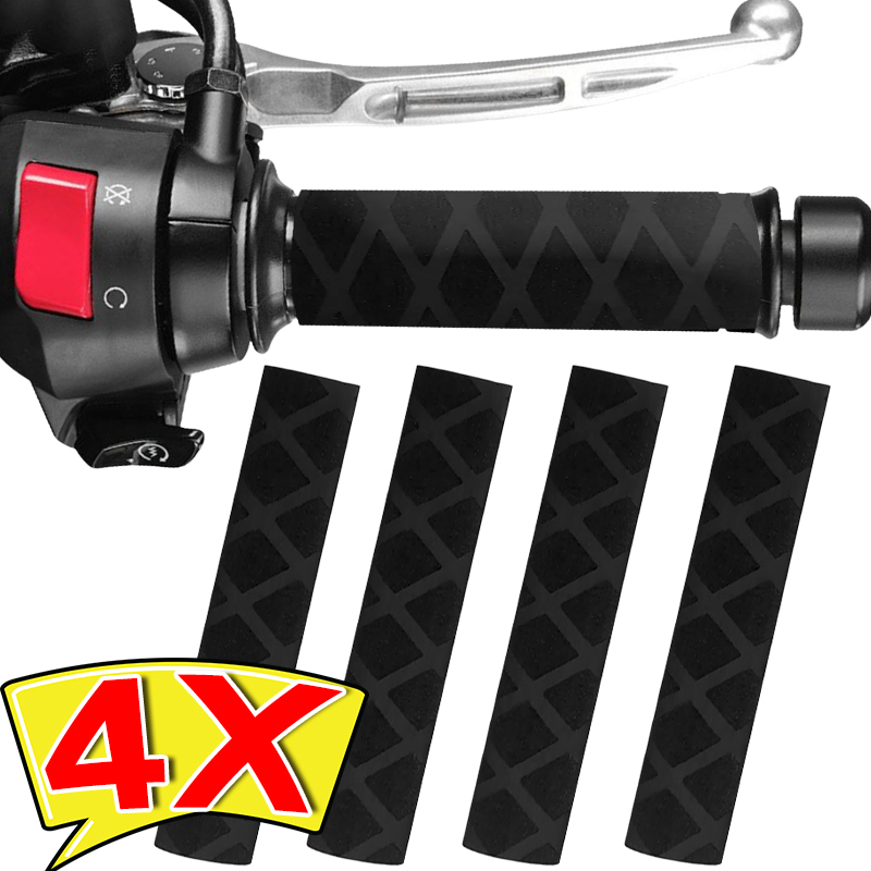 Handlebar Grip Heated - 2-4 個のユニバーサルオートバイハンドルバーはほとんどの快適なグリップに適合耐摩耗性カバーモーター熱収縮グリップカバーアクセサリー