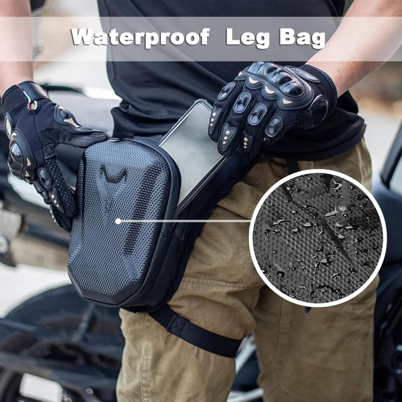 Motorcycle Gear Companies - バイク用レッグタンクバッグ 防水ウエストパック クロスボディ ライダー バイカー ドロップ