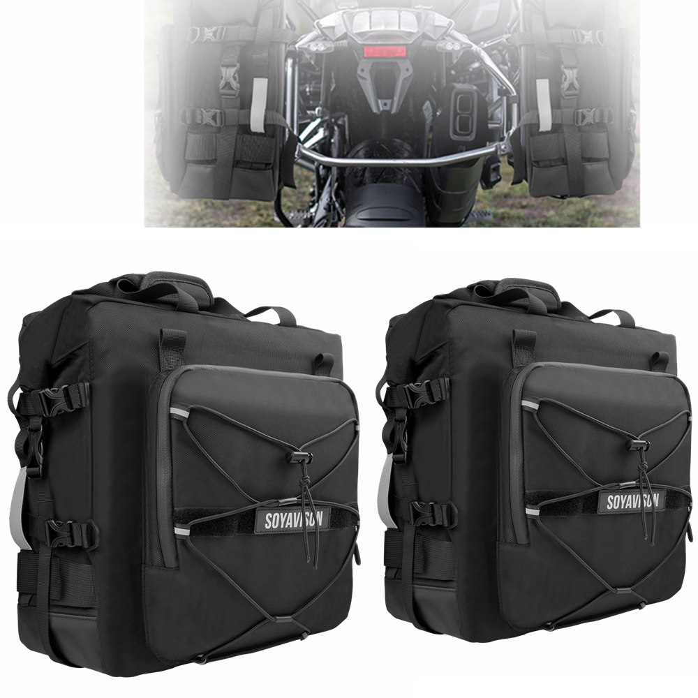 オートバイサイドバッグ防水20Lサドルパニアバッグクイックリ - Motorcycle Gear Backpack のレビューと価格