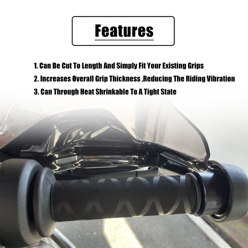 ユニバーサルオートバイ熱収縮グリップカバーノンスリップラバー - Handlebar Grip Heated のレビューと価格