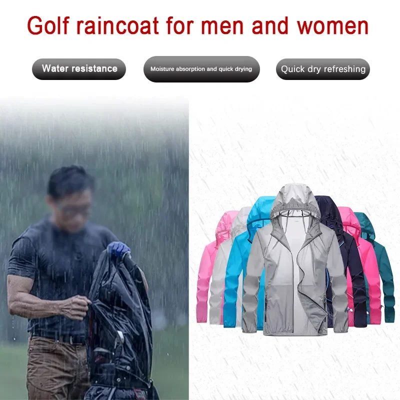 大人用防水軽量ゴルフレインコート、アウトドアジャケット、防雨 - Motorcycle Gear Mens のレビューと価格