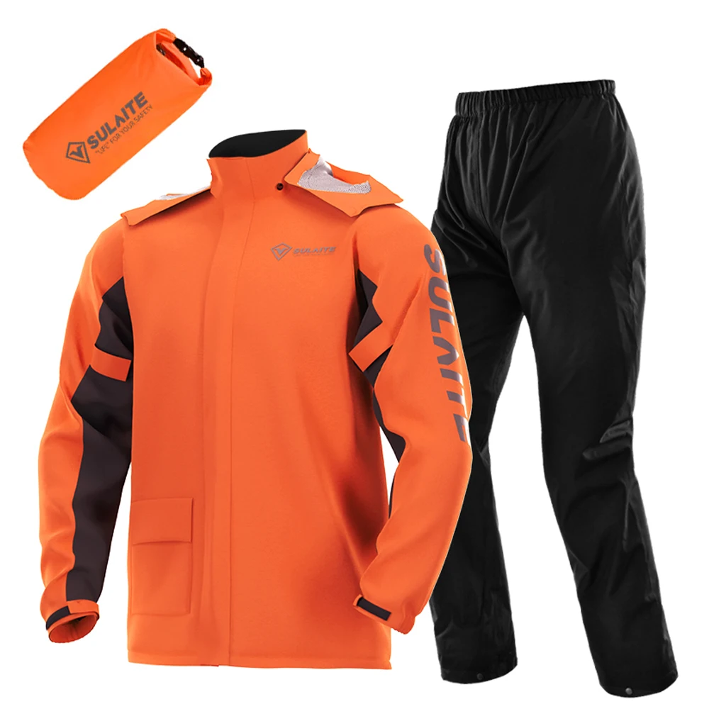 オートバイレインギアスーツ 軽量ライディングレインコートセッ - Motorcycle Gear Mens のレビューと価格