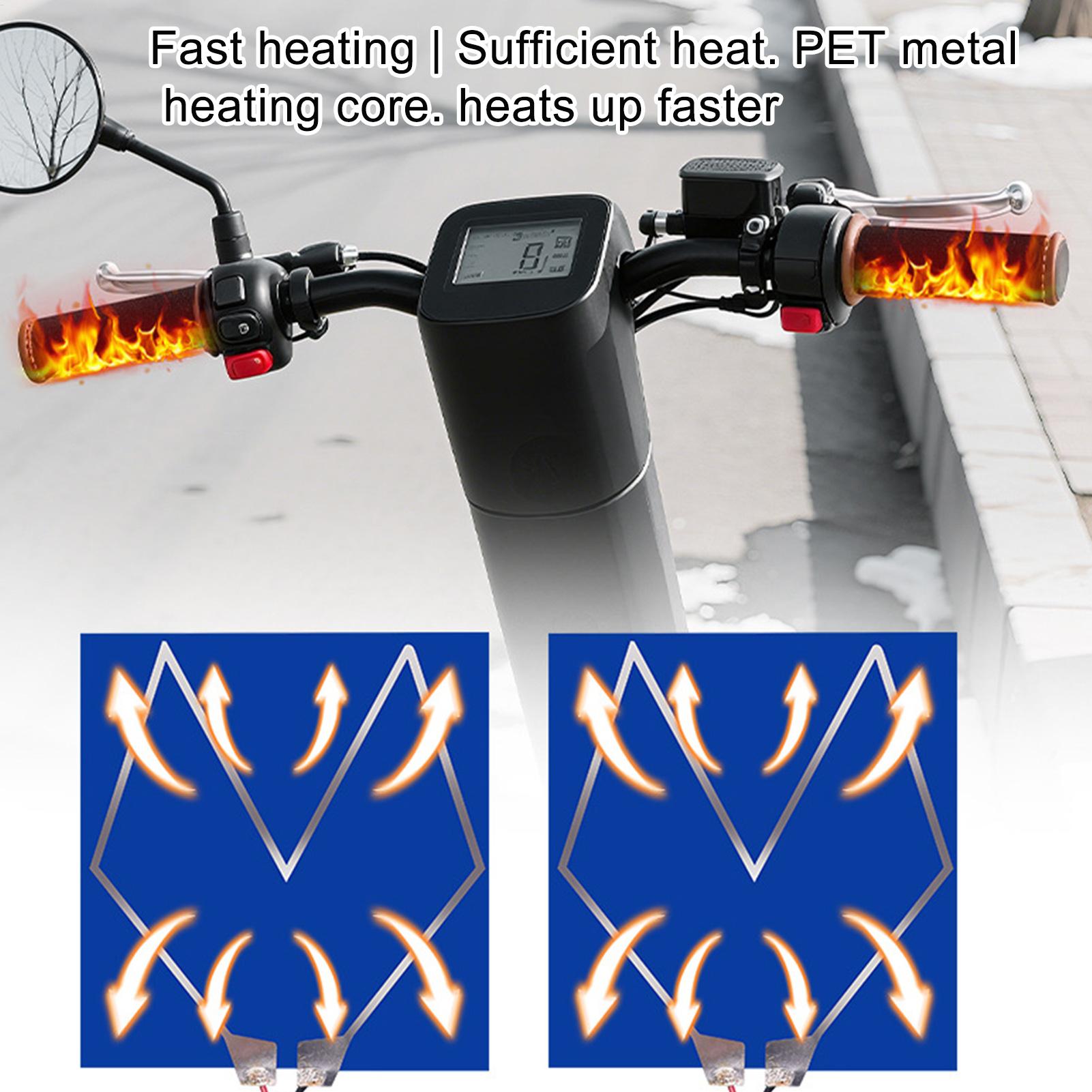 オートバイ用加熱グリップ防水加熱ウォーマー電動オートバイハン - Handlebar Grip Heated のレビューと価格